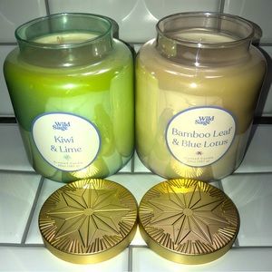 Wild Sage Candle Set: Kiwi & Lime & Bamboo Leaf & Blue Lotus